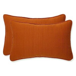 Pillow Perfect Monti Chino Lumbar Pillows - Orange