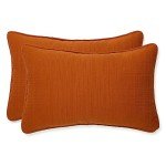 Pillow Perfect Monti Chino Lumbar Pillows - Orange