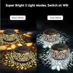 2 Pack Waterproof Solar Lanterns for Outdoor Decor