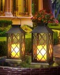 Otdair Waterproof Solar Lanterns - 2 Pack