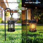 2 Pack Outdoor Waterproof Solar Lanterns with Clip
