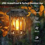 2 Pack Outdoor Waterproof Solar Lanterns with Clip