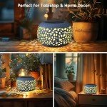 White Solar Lanterns for Outdoor Garden Decor - 2 Pack