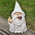 Naughty Smoking Wizard Garden Gnome Figurine
