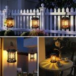 2 Pack Outdoor Waterproof Solar Lanterns with Clip