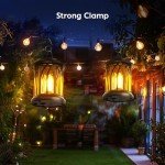 2 Pack Outdoor Waterproof Solar Lanterns with Clip
