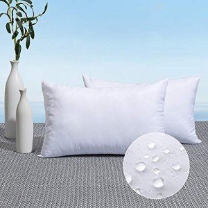 MIULEE Set of 2 Water-Resistant Outdoor Pillow Inserts