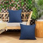 Set of 2 Waterproof Checkered Outdoor Pillow Covers