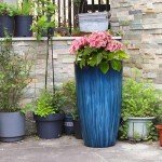 Blue Gradient Large Plastic Planters - Set of 2
