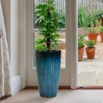 Blue Gradient Large Plastic Planters - Set of 2