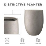 Kante Weathered Concrete Tall Planter for Home/Garden