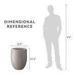 Kante Weathered Concrete Tall Planter for Home/Garden