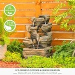 6-Tier Outdoor Cascading Rock Water Fountain