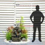 6-Tier Outdoor Cascading Rock Water Fountain