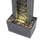 Demeter Water Fountain with LED Lights for Outdoors