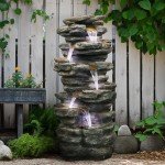 40" 6-Tier Cascading Outdoor Water Fountain