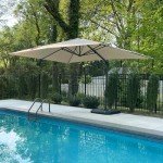Beige 9' x 11.5' Cantilever Patio Umbrella
