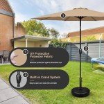 9FT Outdoor Patio Umbrella with Crank and Tilt