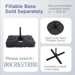 Beige 10x13 FT Cantilever Patio Umbrella with Lights