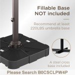 Beige 9'x12' Cantilever Patio Umbrella with Rotation