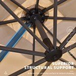 Beige 9' x 11.5' Cantilever Patio Umbrella