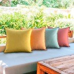 MIULEE Set of 2 Water-Resistant Outdoor Pillow Inserts