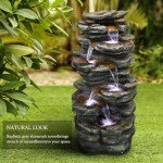 40" 6-Tier Cascading Outdoor Water Fountain