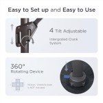 Beige 9'x12' Cantilever Patio Umbrella with Rotation