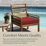 Imperial Red Honeycomb Outdoor Dining Cushion Set