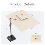 Beige 9'x12' Cantilever Patio Umbrella with Rotation