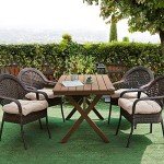 Cream Tufted Patio Cushions - 2 Pack 19" x 19