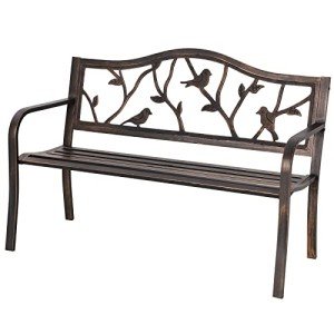 Sophia & William Bronze Wrought Iron Outdoor Bench