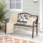 Sophia & William Bronze Wrought Iron Outdoor Bench