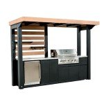 Fusion Flame Outdoor Kitchen with Stainless Steel Grill