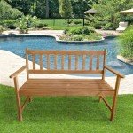 Sturdy Acacia Patio Chair with Armrests