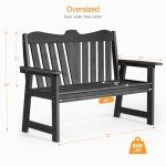 ONBRILL 2-Person Weatherproof Outdoor Garden Bench