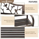 Sophia & William Bronze Wrought Iron Outdoor Bench