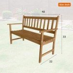 Sturdy Acacia Patio Chair with Armrests