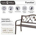 Sophia & William Bronze Wrought Iron Outdoor Bench