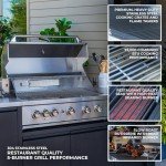 Fusion Flame Outdoor Kitchen with Stainless Steel Grill