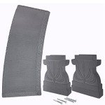 Gray Fiberclay Outdoor Patio Bench for Gardens