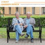 Black Outdoor Metal Loveseat Chairs for Patio