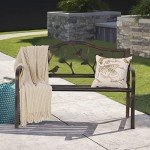 Sophia & William Bronze Wrought Iron Outdoor Bench