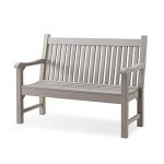 Grey 2-Person All-Weather Garden Bench
