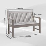 Grey 2-Person All-Weather Garden Bench
