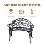 Centennial Floral Rose Cast Aluminum Garden Bench