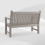 Grey 2-Person All-Weather Garden Bench