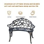 Centennial Floral Rose Cast Aluminum Garden Bench