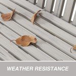 Grey 2-Person All-Weather Garden Bench