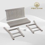 Grey 2-Person All-Weather Garden Bench